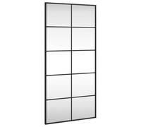 vidaXL Wall Mirror Black 50x100 cm Rectangle Iron