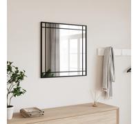 vidaXL Wall Mirror Black 50x50 cm Square Iron
