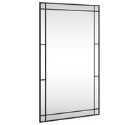 vidaXL Wall Mirror Black 60x100 cm Rectangle Iron