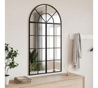 vidaXL Wall Mirror Black 60x110 cm Arch Iron