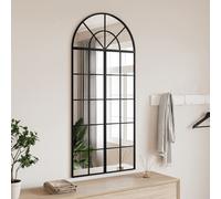 vidaXL Wall Mirror Black 60x130 cm Arch Iron