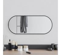 Vidaxl Wall Mirror Black 60X25 Cm Oval