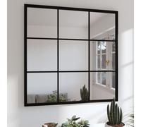 vidaXL Wall Mirror Black 60x60 cm Metal