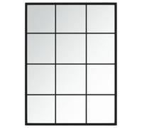 Vidaxl Wall Mirror Black 80X60 Cm Metal