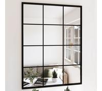 vidaXL Wall Mirror Black 80x60 cm Metal