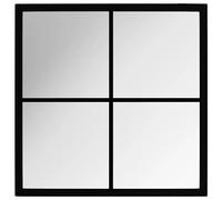 vidaXL Wall Mirror Black Metal Vanity Make up Bathroom Wall-mounted