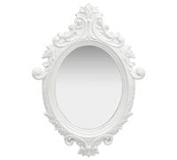 vidaXL Wall Mirror Hanging Mirror Bathroom Mirror Garderobe Mirror Antique Mirror Retro Mirror Wardrobe Mirror Home Castle Style White