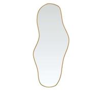 vidaXL Wall Mirror Gold 100x45 cm - Minimalistic Vanity Mirror for Bathroom, Bedroom, Hallway, Living Room - Durable PVC Frame