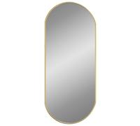 vidaXL Wall Mirror Gold 70x30 cm Oval