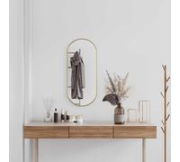 (gold, 80 x 35 cm) vidaXL Wall Mirror Oval Hall Vanity Toilet Hanging Mirror Multi Colours/Sizes