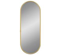 vidaXL Wall Mirror Gold Oval - 40x15 cm Glass Vanity Decor for Bathroom/Bedroom