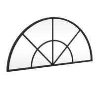 vidaXL Wall Mirror Black 60x30 cm Arch Iron