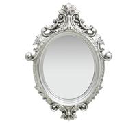 vidaXL Wall Mirror Hanging Mirror Bathroom Mirror Garderobe Mirror Antique Mirror Retro Mirror Wardrobe Mirror Home Castle Style Silver