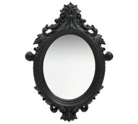 vidaXL Wall Mirror Hanging Mirror Bathroom Mirror Garderobe Mirror Antique Mirror Retro Mirror Wardrobe Mirror Home Castle Style Black