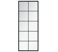 vidaXL Black Wall Mirror - Minimalistic and Elegant Metal Frame Design - Suitable for Bedroom, Bathroom and Living Room - 100x40 cm