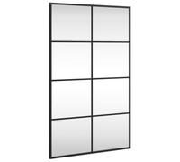 vidaXL Wall-Mounted Mirror - Black Iron Frame, Rectangle 50x80 cm - Versatile for Living Room, Bedroom or Bathroom