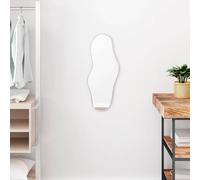 vidaXL Wall-Mounted Silver Mirror for Bathroom and Vanity - Minimalist Design with PVC Frame and Clear Glass, Ideal for Any Room Decor, 60 x 25 cm