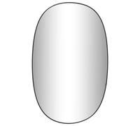 vidaXL Wall Mirror Wardrobe Bathroom Hall Bedroom Home Decoration Hanging Wall-mounted Vanity Make up Cosmetic Mirror Black 80x50 cm