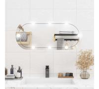 vidaXL Wall Mirror with LED Lights 35x80 cm Glass Oval