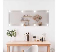 vidaXL Wall Mirror with LED Lights 40x100 cm Glass Rectangle