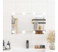 Wall Mirror Glass LED Rectangle Clear 40x60 cm Vanity Mirror with Lights Bright