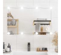 vidaXL Wall Mirror with LED Lights 50x80 cm Glass Rectangle
