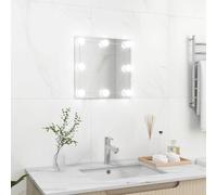 vidaXL Wall Mirror with LED Lights Square Glass