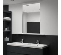 Wall Mirror with Shelf Bathroom Mirror Decorative Mirror Tempered Glass vidaXL