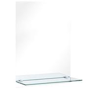 vidaXL Wall Mirror with Shelf Living Room Cosmetic Bathroom Makeup Vanity Decoration 30x50cm Tempered Glass