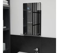 vidaXL Wall Mirror with Shelf 30x50 cm Tempered Glass