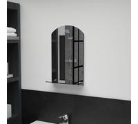 vidaXL Wall Mirror with Shelf 30x50 cm Tempered Glass