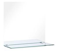 vidaXL Wall Mirror with Shelf 50x50 cm Tempered Glass