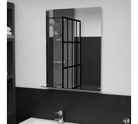 vidaXL Wall Mirror with Shelf 50x70cm Tempered Glass Bathroom Makeup Vanity