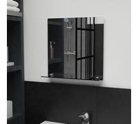 vidaXL Wall Mirror with Shelf 40x40 cm Tempered Glass