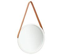 vidaXL Wall Mirror with Strap 40 cm White