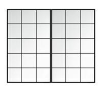 vidaXL Wall Mirrors 2 pcs Black 100x60 cm Metal