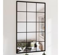 vidaXL Wall Mirrors 2 pcs Black 100x60 cm Metal
