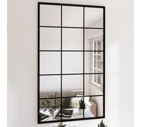 vidaXL Wall Mirrors 3 pcs Black 100x60 cm Metal