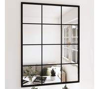 vidaXL Wall Mirrors 3 pcs Black 80x60 cm Metal