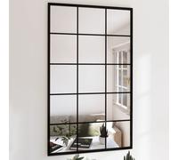vidaXL Wall Mirrors 4 pcs Black 100x60 cm Metal