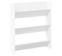 vidaXL Wall Shoe Cabinet White Chipboard Shoe Storage Organiser Rack Shelf