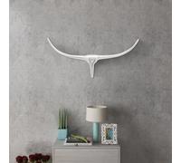 vidaXL Wall Mounted Aluminium Bull's Head Decoration Silver 72cm Decoration