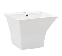 vidaXL Wall-mounted Basin Ceramic White 500x450x410mm Bathroom Sink Wash Bowl vi
