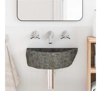 vidaXL Wall-mounted Basin Grey 37 x 30 x 12 cm River Stone