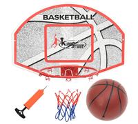 vidaXL Wall Mounted Basketball Backboard Set - 66x44.5 cm HDPE Backboard, Steel Rim, 5-Piece, Indoor/Outdoor (Code 80352)