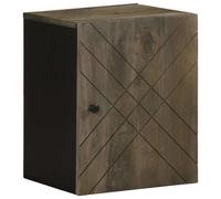 vidaXL Wall-mounted Bathroom Cabinet Black 38x33x48 cm Solid Wood Mango