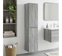 vidaXL Wall-mounted Bathroom Cabinet Grey Sonoma 33 x 34.5 x 160 cm