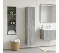 vidaXL Wall-mounted Bathroom Cabinet Grey Sonoma 33 x 34.5 x 160 cm