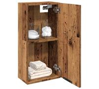 vidaXL Wall-mounted Bathroom Cabinet Old Wood 32x20x67 cm