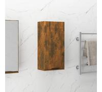 Vidaxl Wall-mounted Bathroom Cabinet Smoked Oak 32X20X67 Cm, Brown